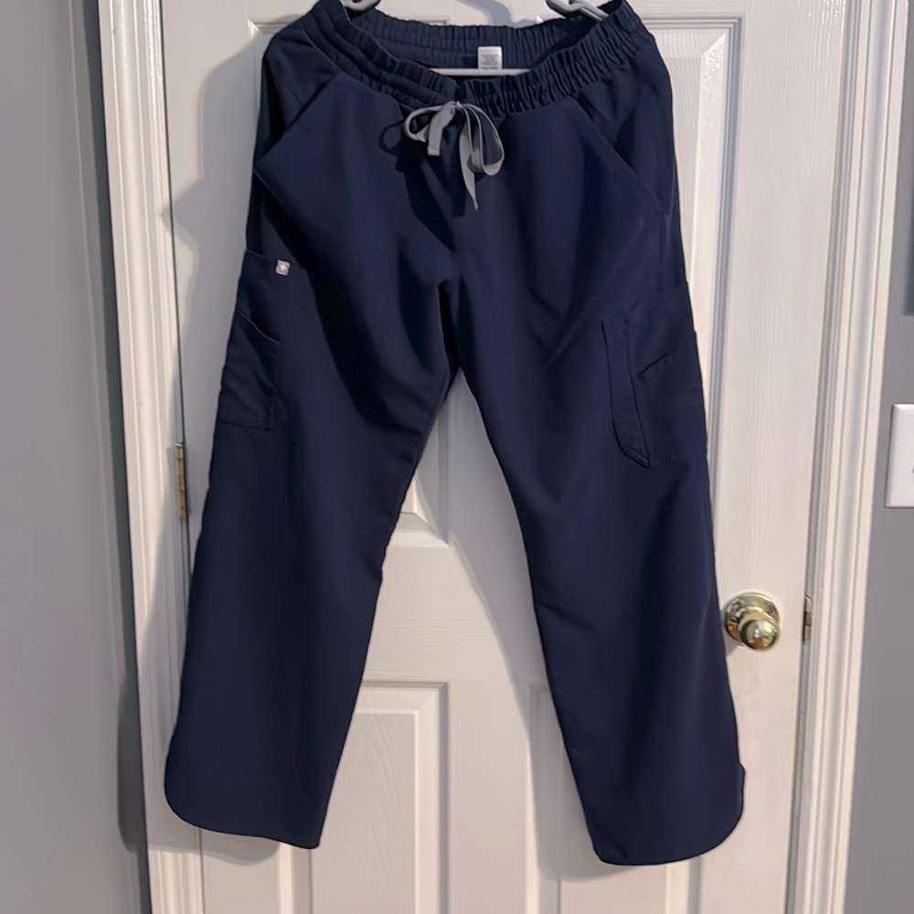 Figs Ica Wide Leg Scrub Pants | Navy | Medium